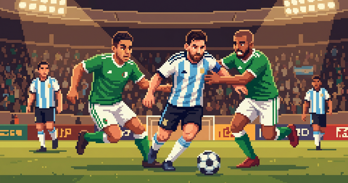 Pixel art for Argentina vs Algeria: final team news and what to watch