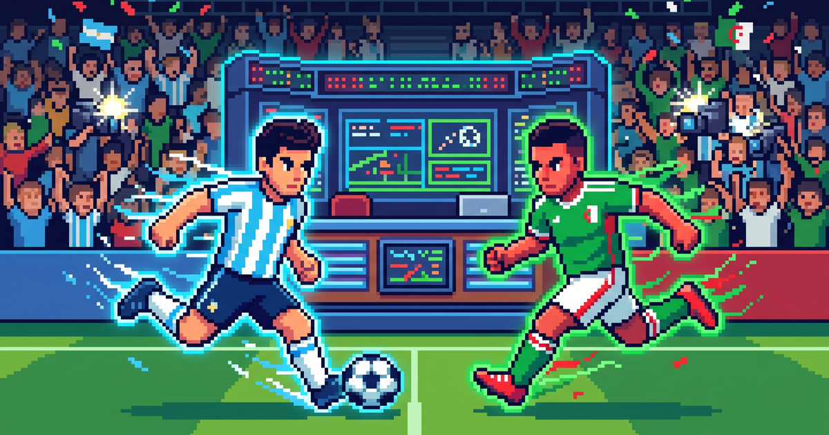 Pixel art for Argentina vs Algeria: World Cup group-stage preview, key players, and what is at stake