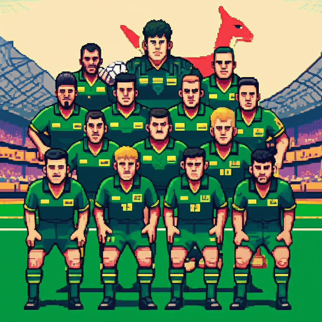 Pixel art illustration for Australia's Golden Generation Is Real. And They're Coming for Revenge.
