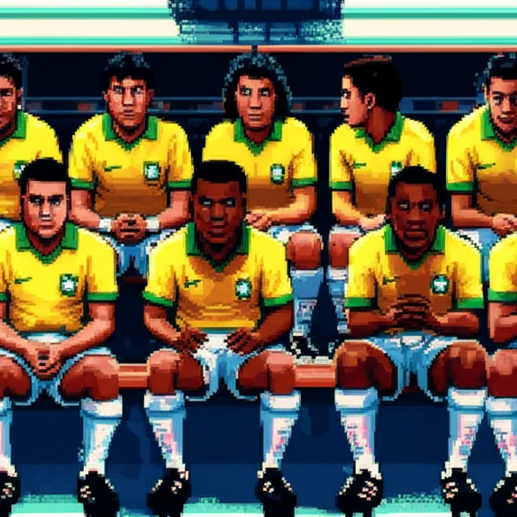 Pixel art illustration for Brazil Don't Want To Win The World Cup. They Need To.