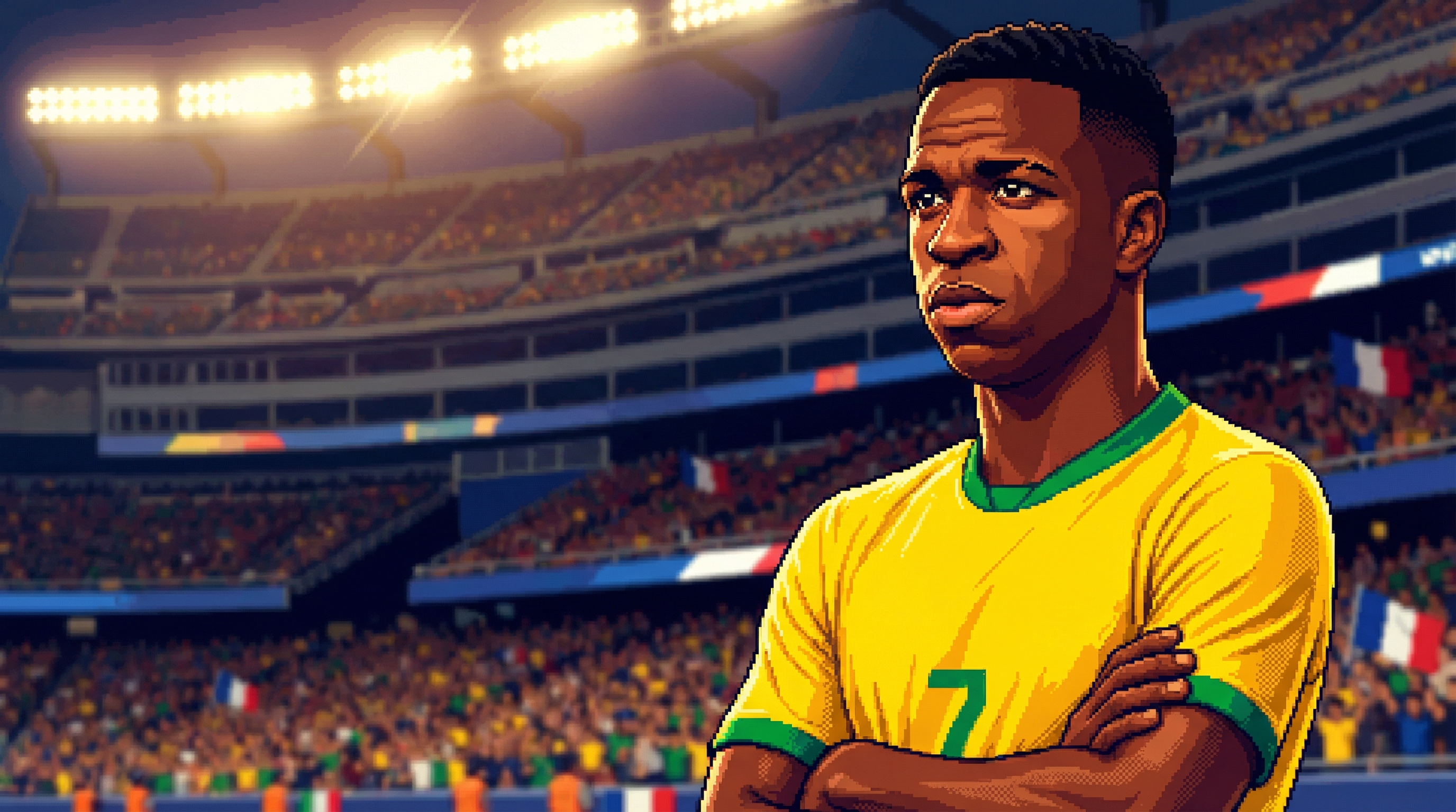 Pixel art for Raphinha Injury Clouds Brazil's World Cup Preparations as Ancelotti Makes Bold Roster Decisions