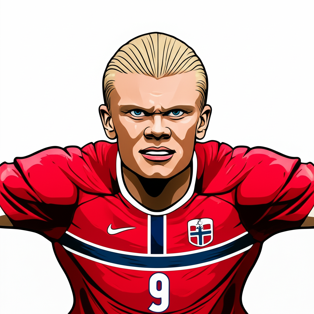 Pixel art illustration for Norway Are Back. And They Brought a Viking Named Haaland.