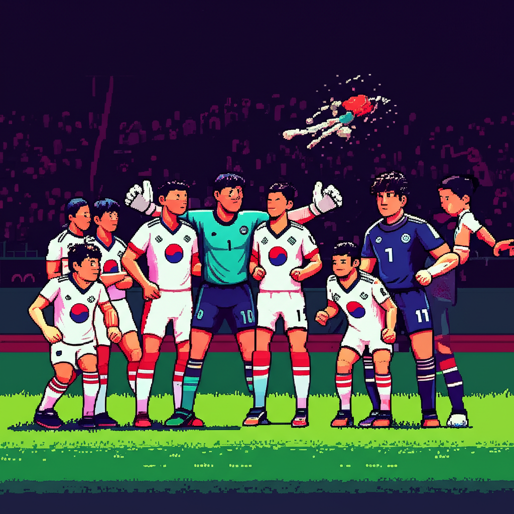 Pixel art illustration for South Korea's Last Dance: Can Son Heung-min Lead the Taeguk Warriors to Glory?
