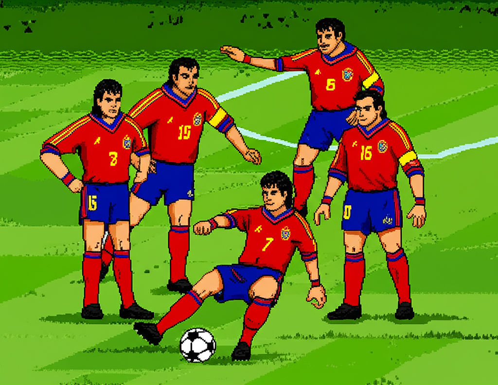Pixel art illustration for Spain Still Play the Most Beautiful Football on Earth. Will It Be Enough?